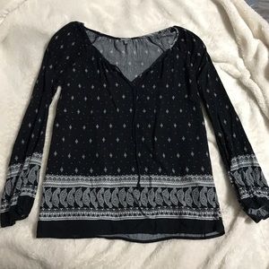 Bohemian long sleeve top